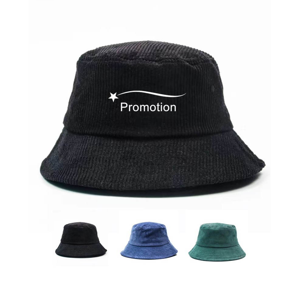 Corduroy Bucket Hat with Logo Corduroy Bucket Hat with Logo
