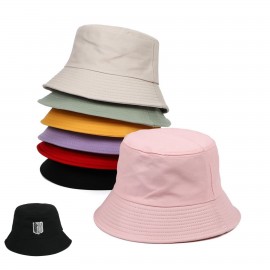 Branded Unisex Cotton Packable Summer Travel Bucket Beach Sun Hat