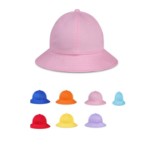 Embroidered Stock Solid Color Cotton 6 Panel Bucket Hat