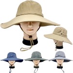 Promotional Large 5" Wide Brim Sun UV Protection Hat