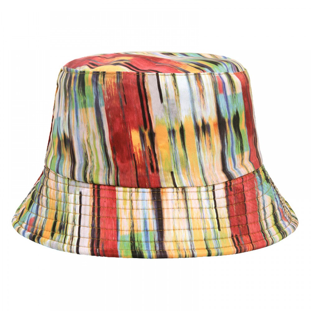 #28 Geometric Tie-dye Pattern Basin Cap Bucket Hat with Logo #28 Geometric Tie-dye Pattern Basin Cap Bucket Hat with Logo