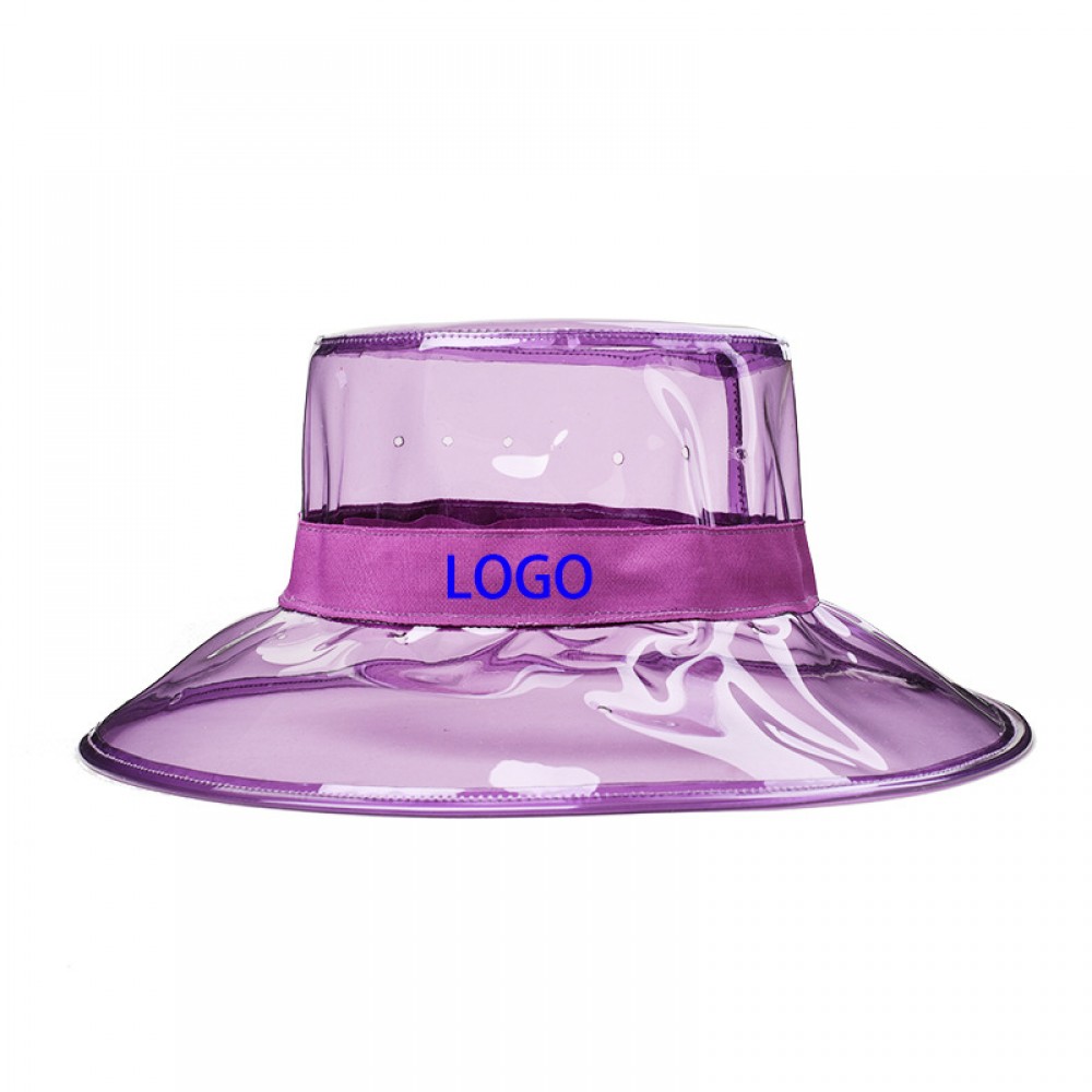 Custom Imprinted Solid Transparent Bucket Hats for Women Custom Imprinted Solid Transparent Bucket Hats for Women