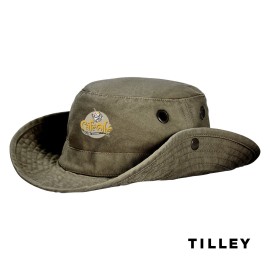 Embroidered Tilley Wanderer T3W Bucket Hat - Olive 7 5/8  Embroidered Tilley Wanderer T3W Bucket Hat - Olive 7 5/8