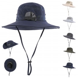 UV Protection Wide Brim Bucket Hat with Logo
