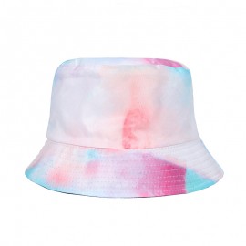 #6 Tie-dye Pattern Basin Cap Bucket Hat with Logo