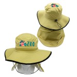 Bucket Sun Hat With Neck Shield with Logo