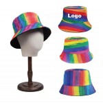 Personalized 100% Premium Cotton Blend Twill Outdoor Rainbow Bucket Hat