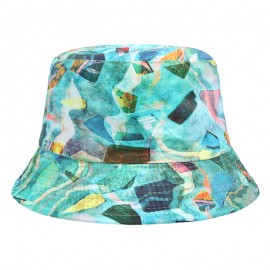#13 Geometric Tie-dye Pattern Basin Cap Bucket Hat with Logo  #13 Geometric Tie-dye Pattern Basin Cap Bucket Hat with Logo