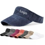 Personalized Washed Denim Empty Top Sun Hat