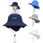 Personalized Beach Hat with Neck Flap For Children