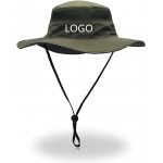 Windproof Fishing Hats UPF50+ UV Protection Sun Cap Outdoor Bucket Mesh Hat with Logo