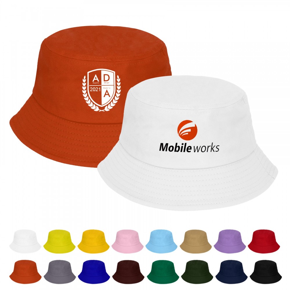 Cotton Bucket Hat cap Custom Imprinted