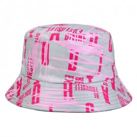 #1 Creative Letter Graffiti Pattern Basin Cap Bucket Hat with Logo