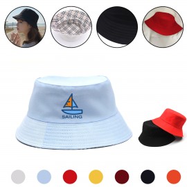 Custom Imprinted Foldable Cotton Bucket Hat  Custom Imprinted Foldable Cotton Bucket Hat