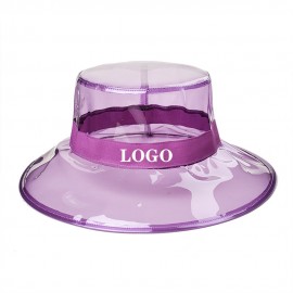 PVC Wide Brim Bucket Hat with Logo