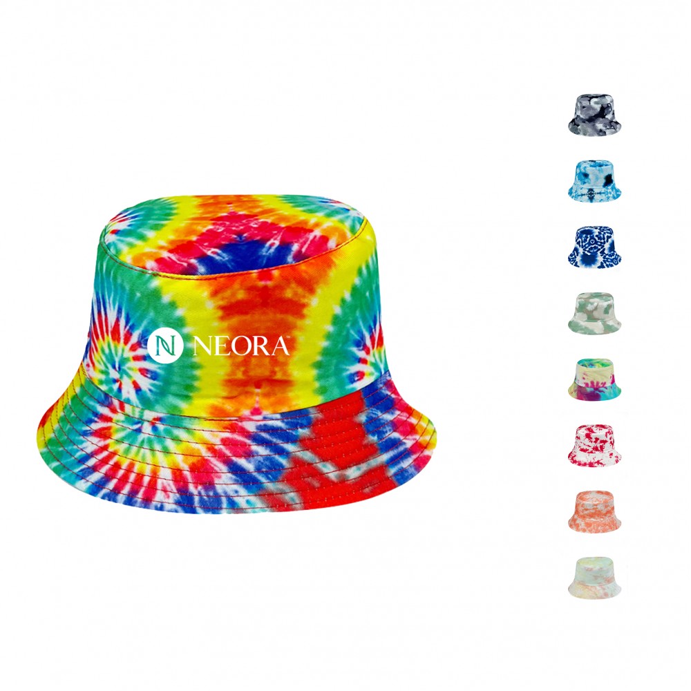 Double Sided Tie-dye Fishing Hat with Logo