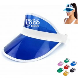 PVC Sun Visor Hat Logo Printed