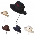 MOQ 30pcs Wide Brim Hats Outdoor Adventurer Cap with Logo