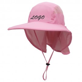 Logo Branded Outdoor Large Brim Neck Cap