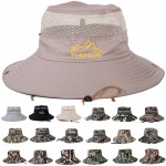 Embroidered Outdoor Fishing Wide Brim Hat