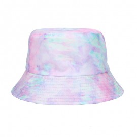 #5 Tie-dye Pattern Basin Cap Bucket Hat with Logo