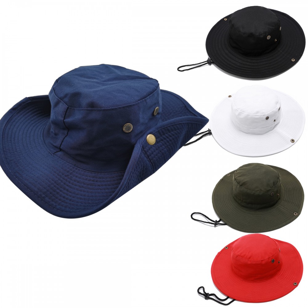 Branded Fisherman Bucket Hat With String Unisex MOQ 50Pcs
