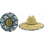 Customized MOQ 10pcs Domestic Straw Hat With Custom Patch - White Flower Design