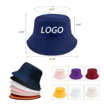 Cotton Fisherman Sun Bucket Hat with Logo