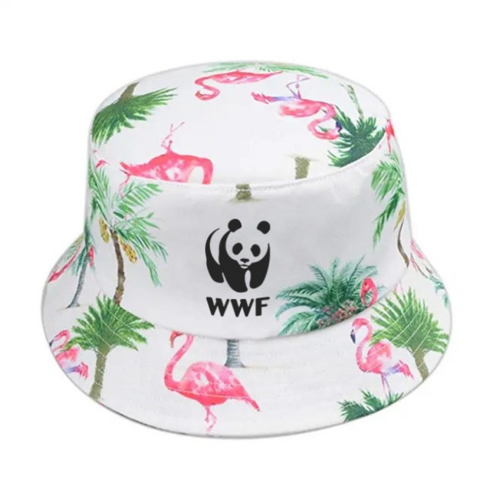 Organic Cotton Custom All Over Print Bucket Hat with Logo