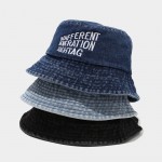 Customized Summer Denim Bucket Hat Vacations Cap