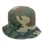 Camouflage Bucket Hat Logo Printed