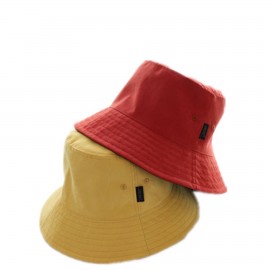 Cotton Flat Bucket Cap w/Air Vent with Logo