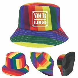 Rainbow Bucket Hat with Logo  Rainbow Bucket Hat with Logo