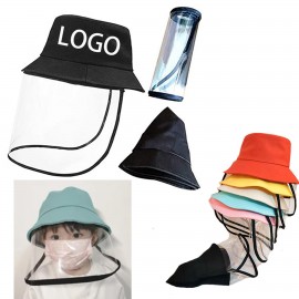 Logo Printed Kids Bucket Hat with Face Shield