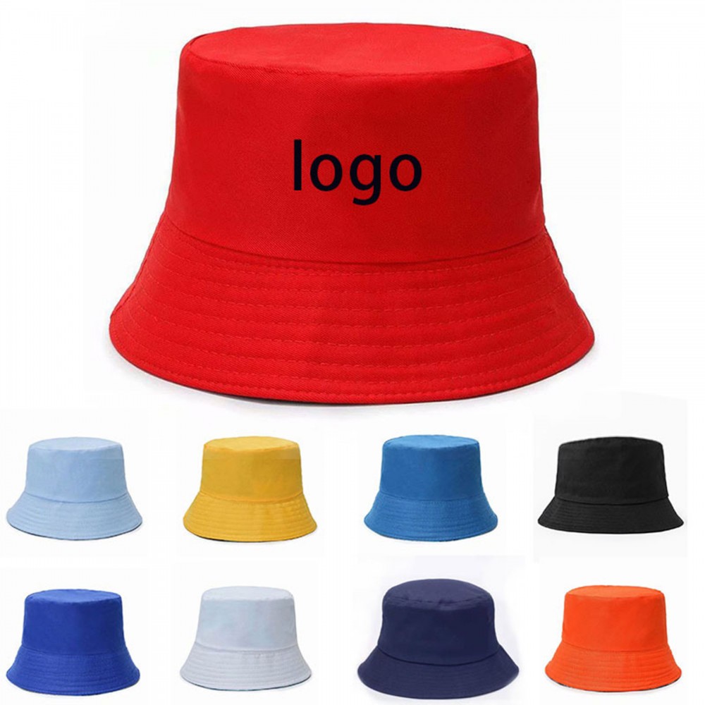 Unisex Bucket Hat Beach Sun Hat with Logo