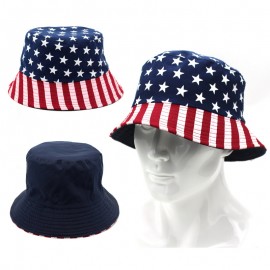 Logo Printed American Flag Bucket Hat