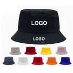 Branded Unisex Cotton Solid Sun-Hat Bucket