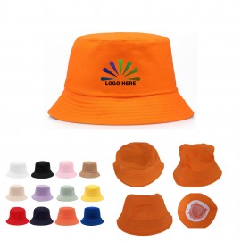 Foldable Cotton Bucket Hat with Logo