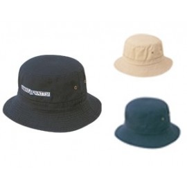 Logo Printed Bucket Hat Normal Dyed Cap Wash