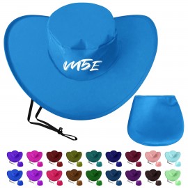 Customized Foldable Cowboy Hat with Pouch  Customized Foldable Cowboy Hat with Pouch