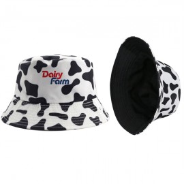 Milk Cow Pattern Bucket Hats Cap with Logo  Milk Cow Pattern Bucket Hats Cap with Logo