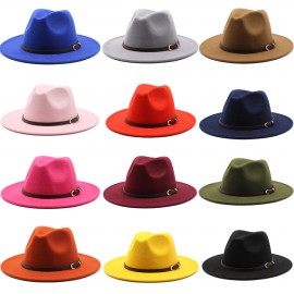 Promotional Comhats Wool Felt Fedora Hat Ladies Church Derby Party  Promotional Comhats Wool Felt Fedora Hat Ladies Church Derby Party