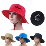 Branded Unisex Bucket Hat W / Neck Rope