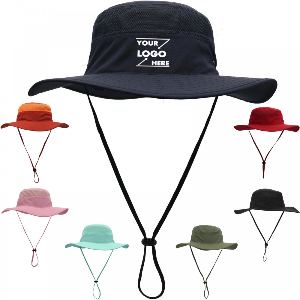 MOQ 30Pcs Wide Brim Fisherman Hat With Neck Flap with Logo
