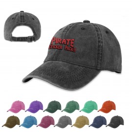 Unstructured Pigment Dyed Dad Cap with Logo