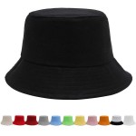 MOQ 100pcs Outdoor Sun Protection Cotton Twill Fisherman Bucket Hat Logo Printed