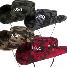 Promotional Camouflage Unisex Outdoor Cowboy Sun Hat  Promotional Camouflage Unisex Outdoor Cowboy Sun Hat