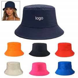 Unisex Cotton Bucket Sun Hat with Logo