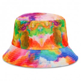 Sublimated Tie Dye Design Bucket Hat with Logo