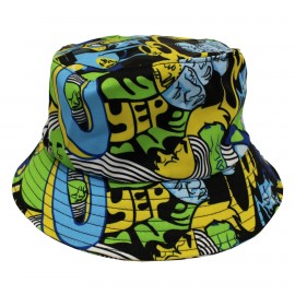 Full Color Summer Beach Bucket Hat with Logo  Full Color Summer Beach Bucket Hat with Logo